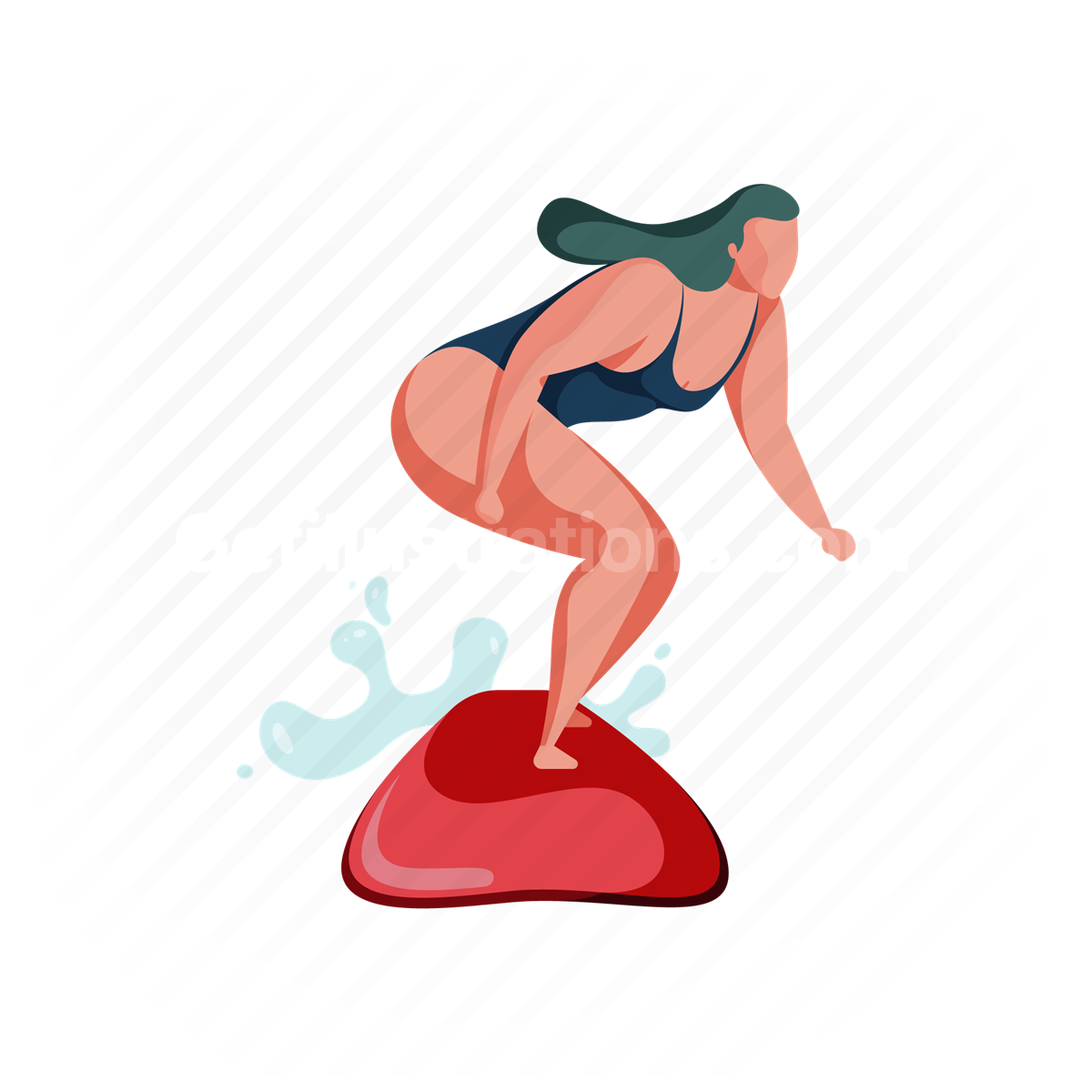 woman, surfing, surfboard, sport, activity